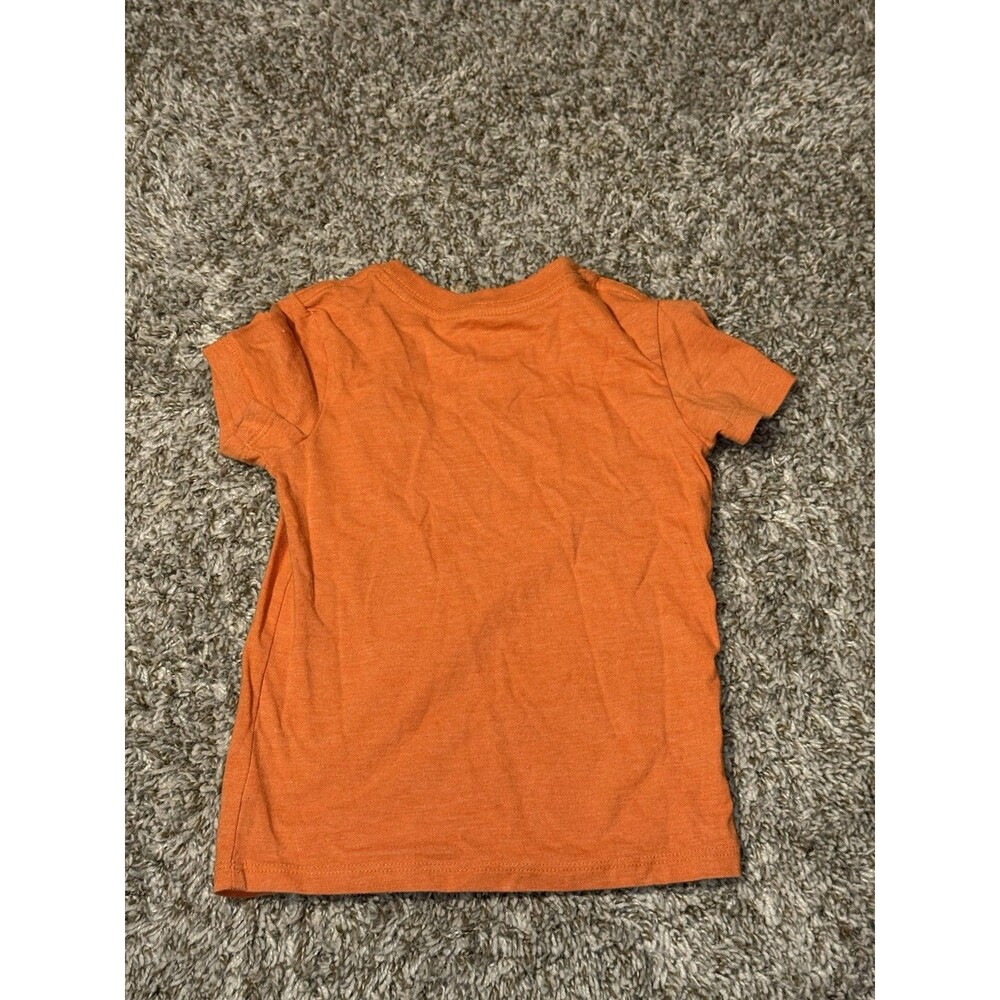 Cat & Jack Toddler Boys 2T Peace Sign Hands Graphic T-Shirt Orange Cotton Blend - Picture 3 of 7